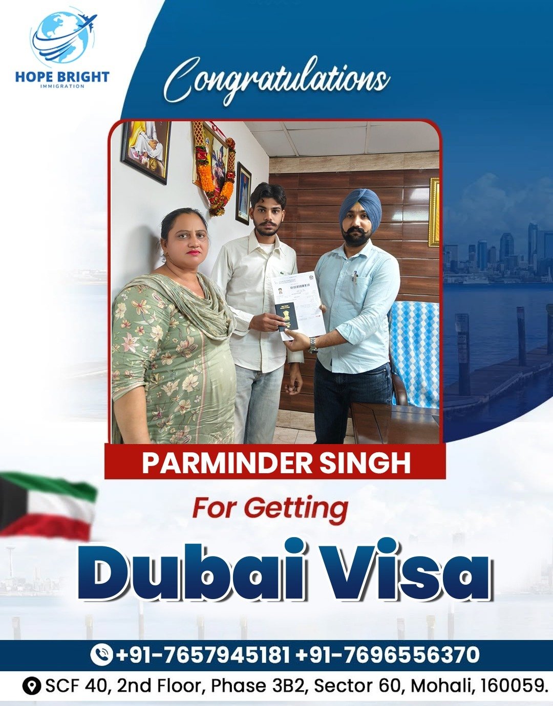 Client Testimonial & Visa Approval
